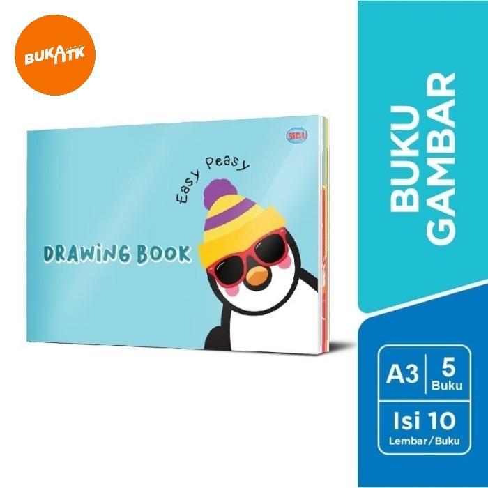 

[ PAK ISI 5 ] Buku Gambar A3 Sidu / Drawing Book Sidu A3 besar 1 pak isi 5 Buku