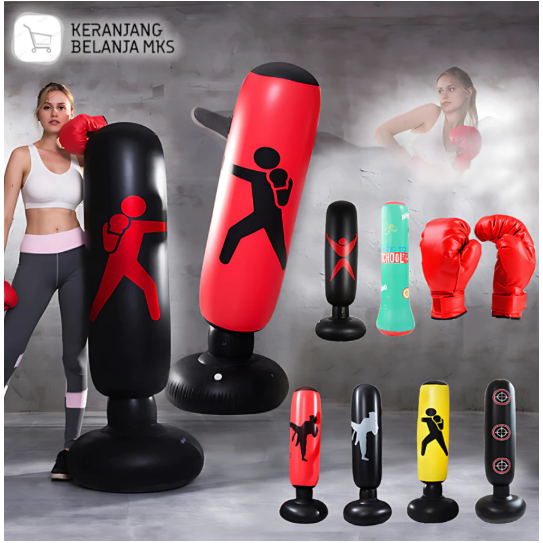 Tiang Samsak Tinju Bela Diri Anak Dan Remaja/Tiang Sasaran Berdiri/Balon Samsak Tinju Punching Bag