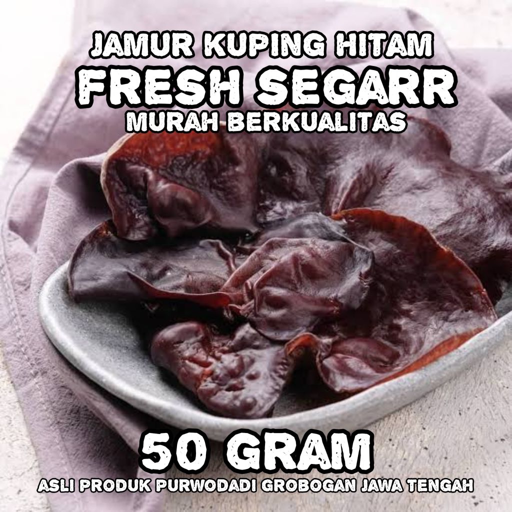 

JAMUR KUPING HITAM FRESH SEGARR 50gram ASLI PURWODADI GROBOGAN JATENG