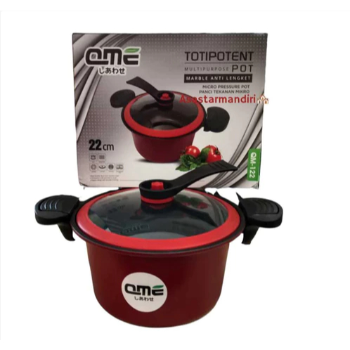 PRESTO VIRAL Panci Tottipotent Pot QME 22CM 3.5 Liter QM-122/Panci Presto Micro Pressure 3.5L Anti L