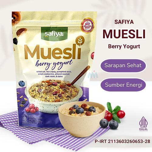

Safiya Muesli Berry Yogurt 500 Gram Sereal With Almond Premium