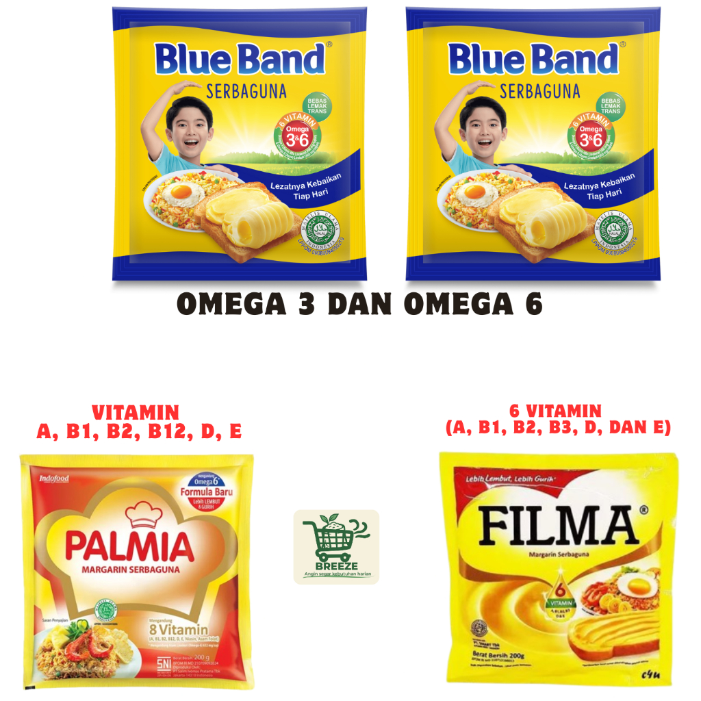 

Margarin Mentega Blue Band Forvita Palmia Filma Serbaguna Cake Cookie 200gr / Blueband Cake and Cookies