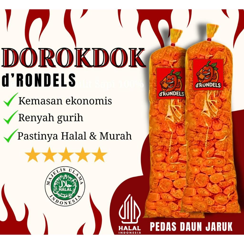 

Cemilan Kerupuk Asli 1 Bal 200gr / Kerupuk Dorokdok / Dorokdok Kulit Sapi Fresh HALAL