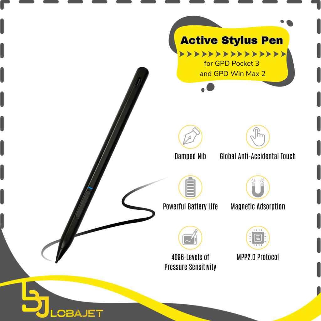 Stylus Pen for GPD Pocket 3 and GPD Win Max 2 - Electrostatic Touch Pen 4096-Level Pressure