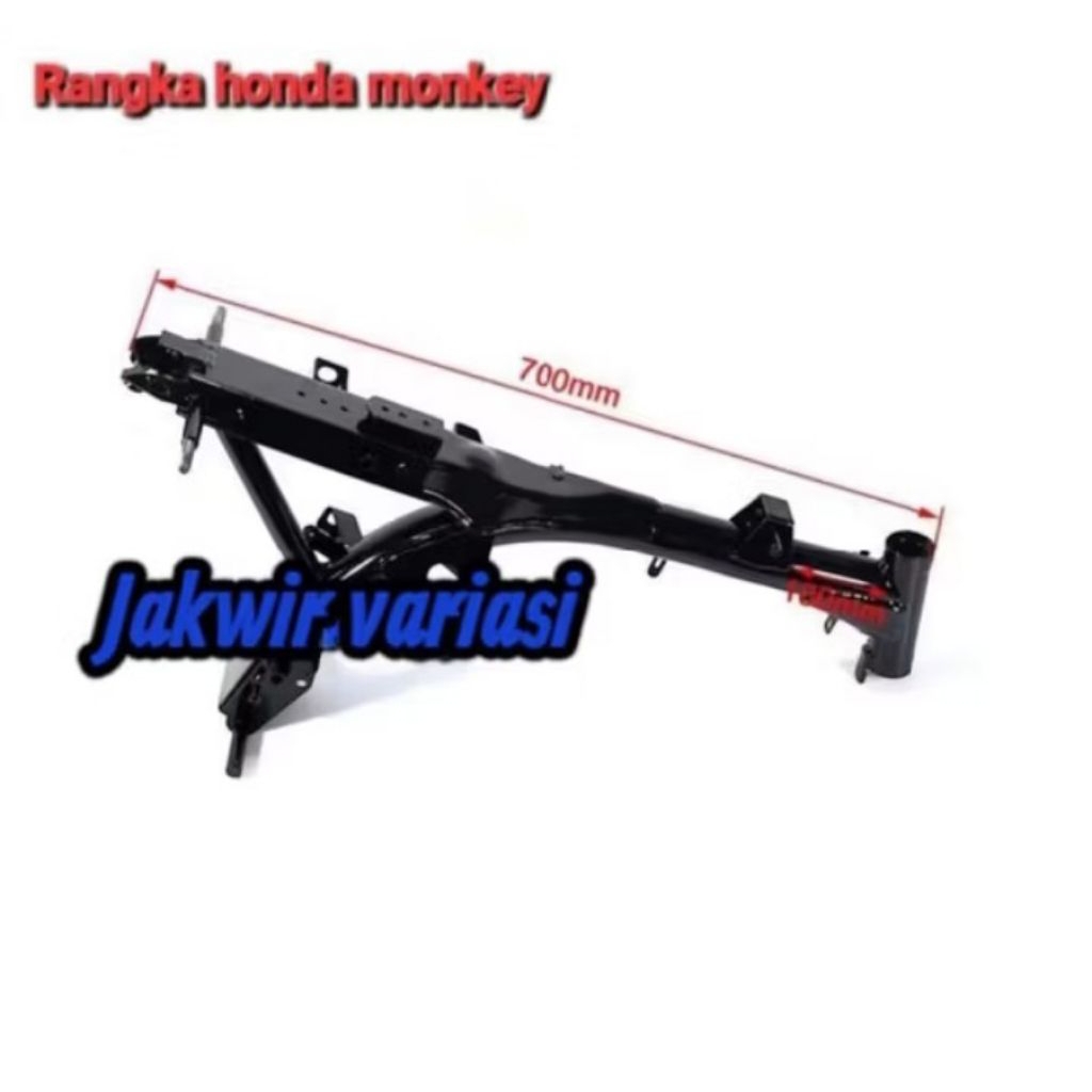 Rangka Motor Honda Monkey Hitam besi pipa tebal