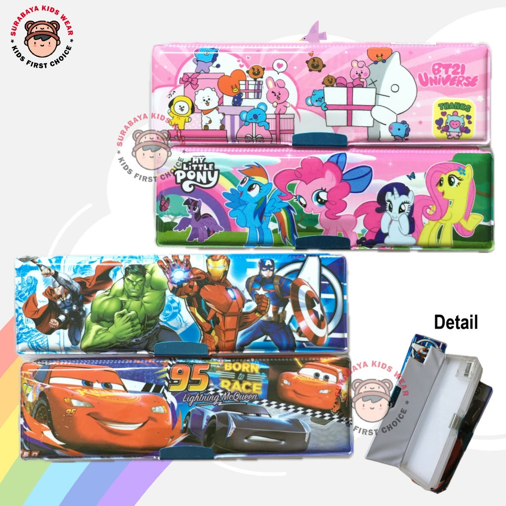 

Tempat Pensil Maget 2 Sisi Motif Kartun / Tepak Pensil Magnet