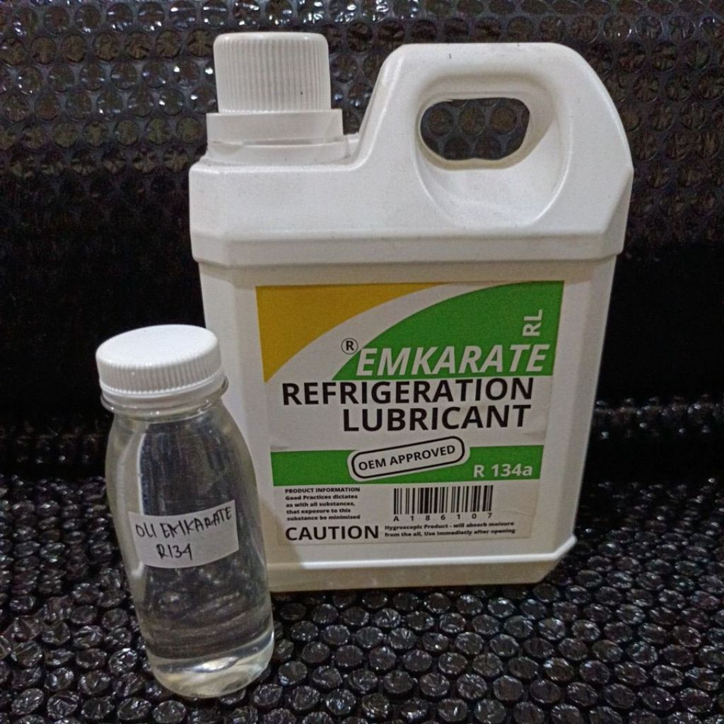 OLI EMKARATE r134a # OLI KOMPRESOR AC MOBIL ,KULKAS,FRIZER ,SHOWCASE , LEMARI PENDINGIN KEMASAN 100 