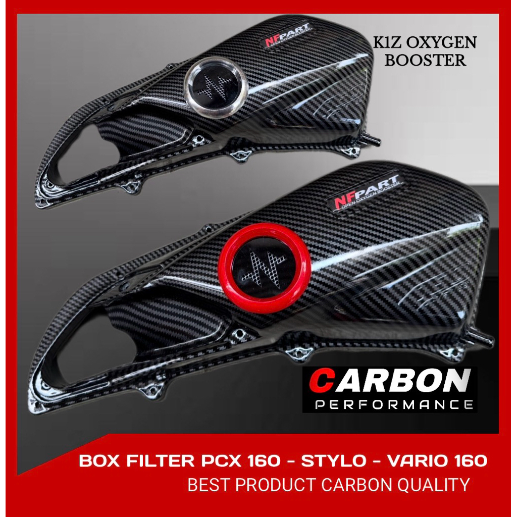 CORONG UDARA TUTUP FILTER PCX 160 CARBON CORONG DONAT K1Z - corong udara carbon tutup filter pcx 160