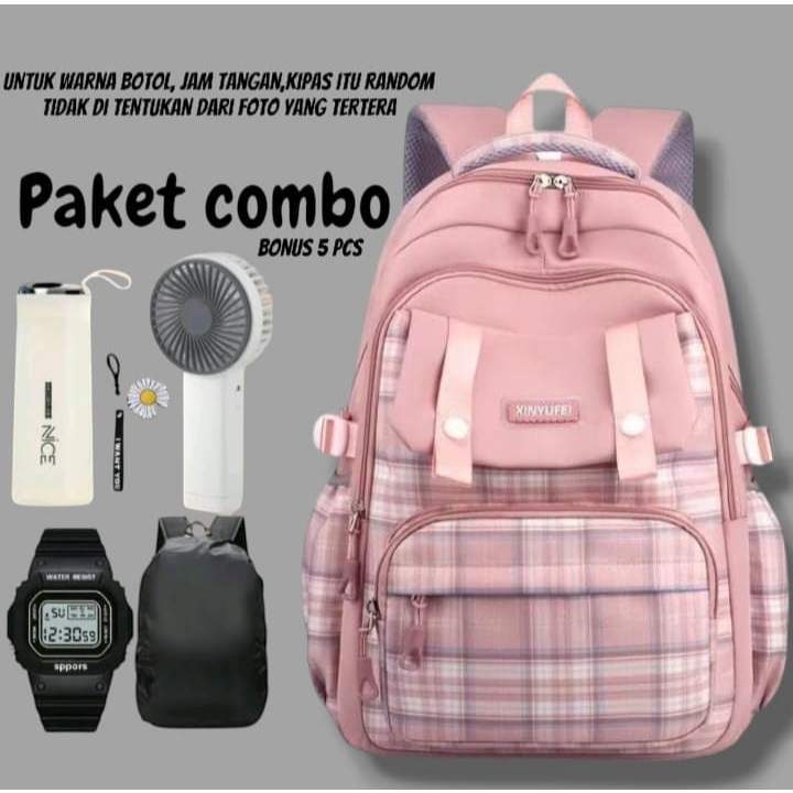 tas ransel sekolah model terbaru tas paket komplit ransel anak cewek sd smp