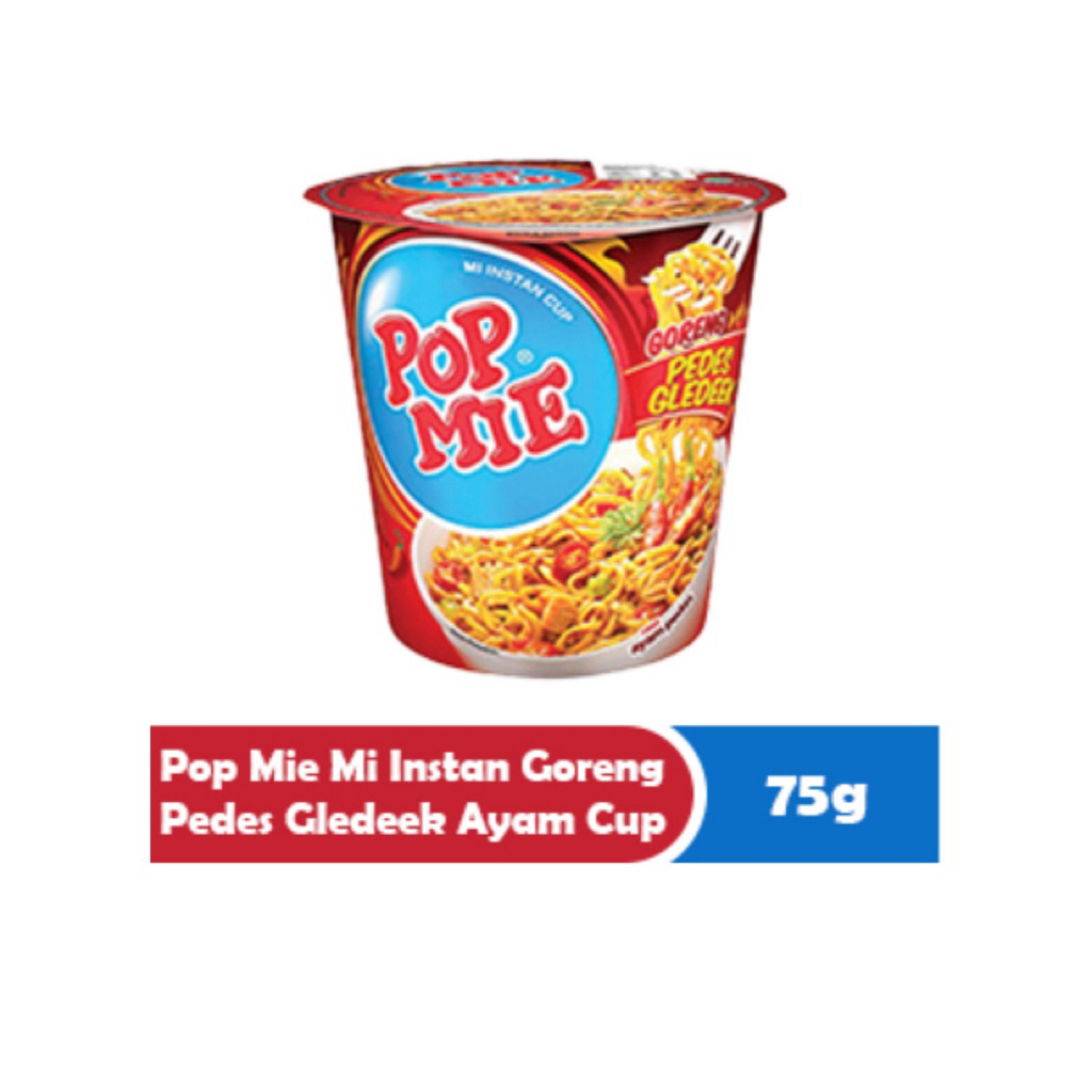

Pop Mie Goreng Pedes Gledeek Ayam Cup 75g – Sensasi Pedas Nikmat