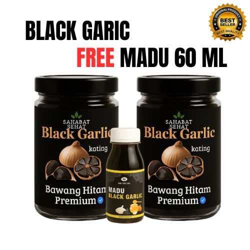 

Paket Hemat Sehat Black Garlic Free Madu 60ml Bawang Hitam Kating Fermentasi Herbal