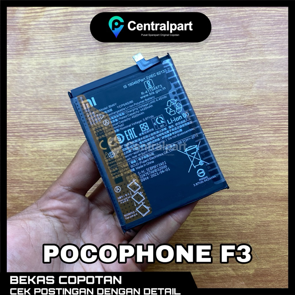 BATRE BATRAI BATREY BM4Y POCOPHONE F3/ POCO F3 ORIGINAL COPOTAN
