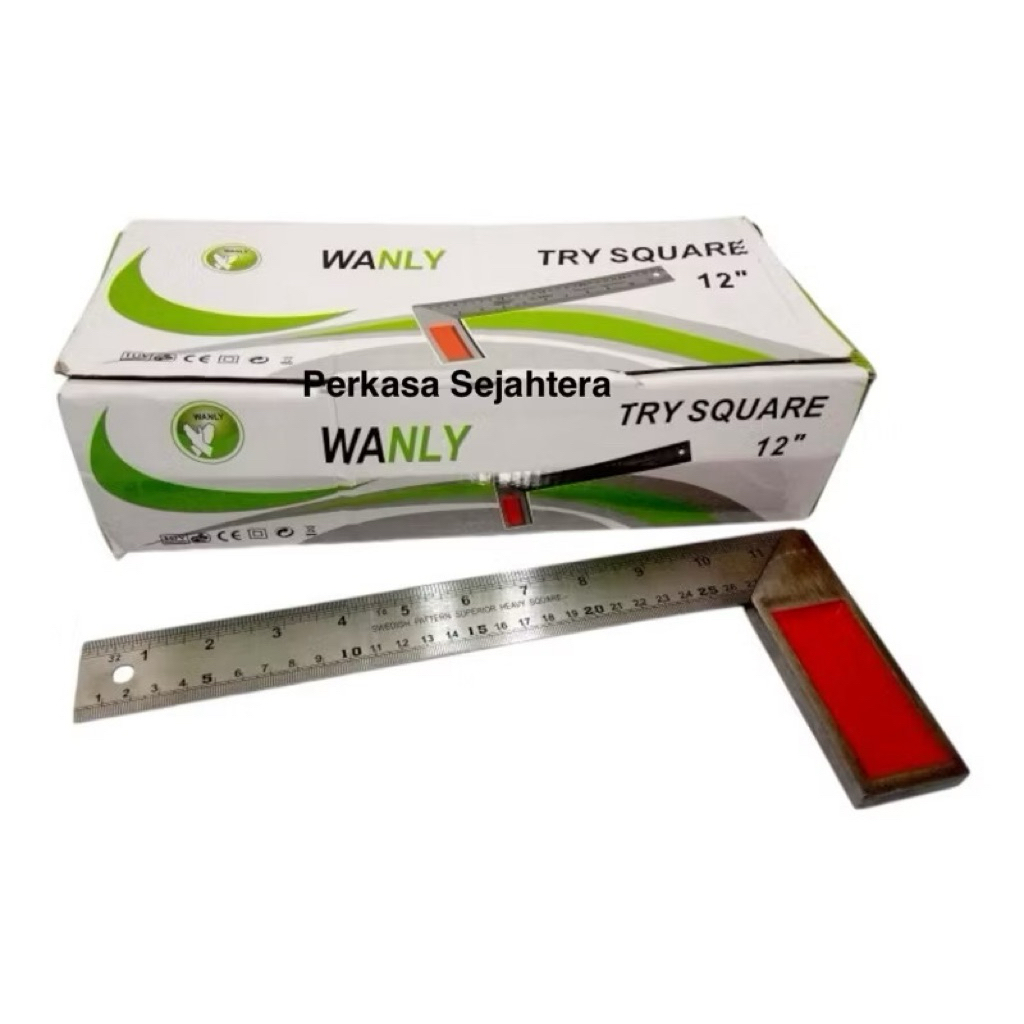 

Ecer Penggaris Siku Meter TEBAL / Siku Tukang 12” inch/ Penggaris Jumbo