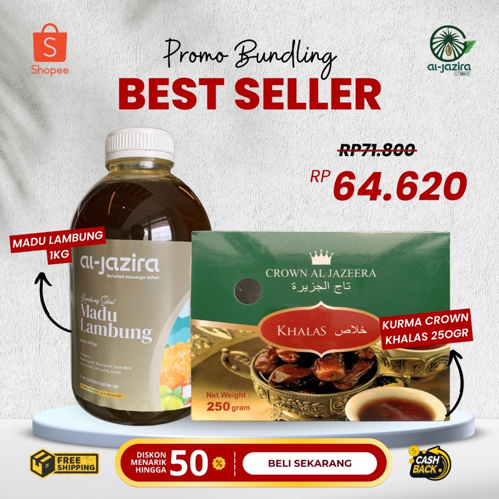 

Bundling Madu Lambung 1kg + Kurma Khalas 250gr Madu Herbal Asli Untuk Maag & Asam Lambung Promo Shopee Best Seller