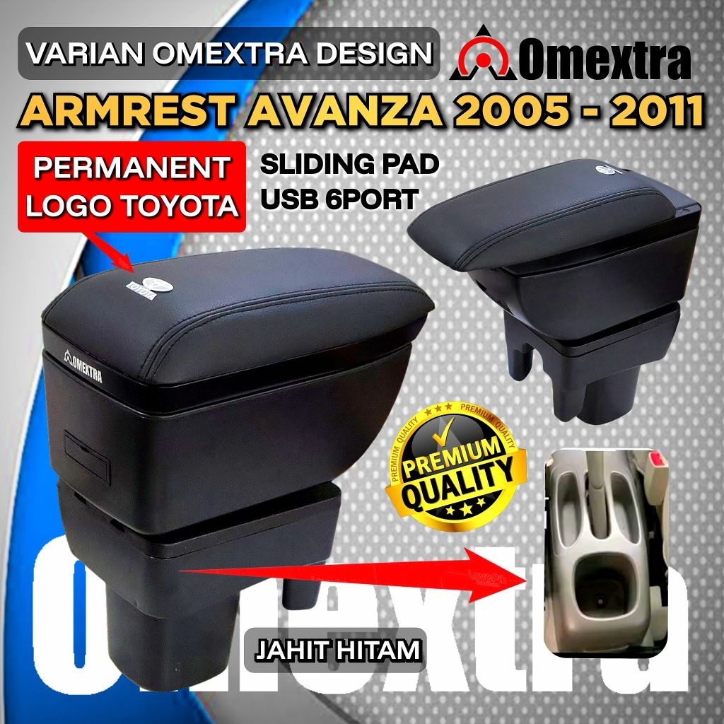 Armrest Console Box Mobil Avanza Xenia 2005-2011 dengan USB Aksesori Interior