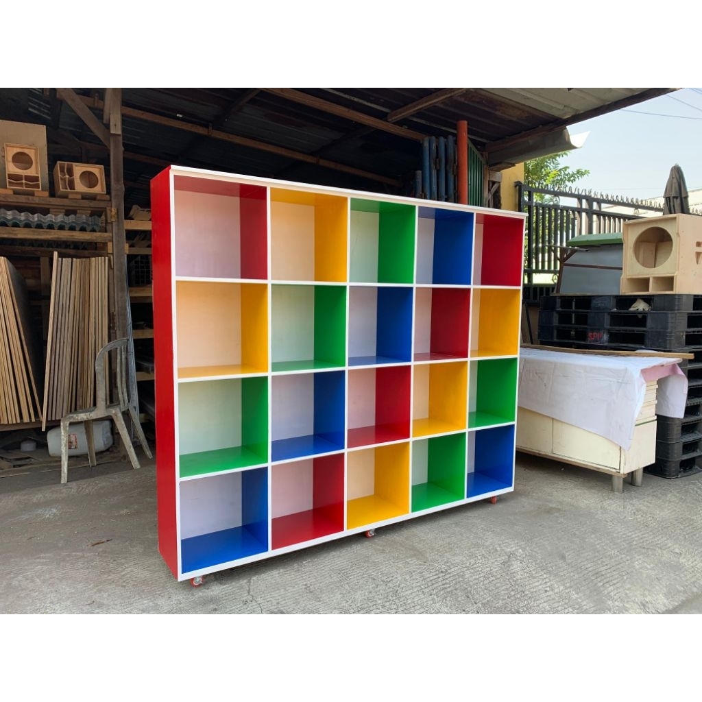 Loker anak tk paud , Rak buku , Rak/loker penyimpanan