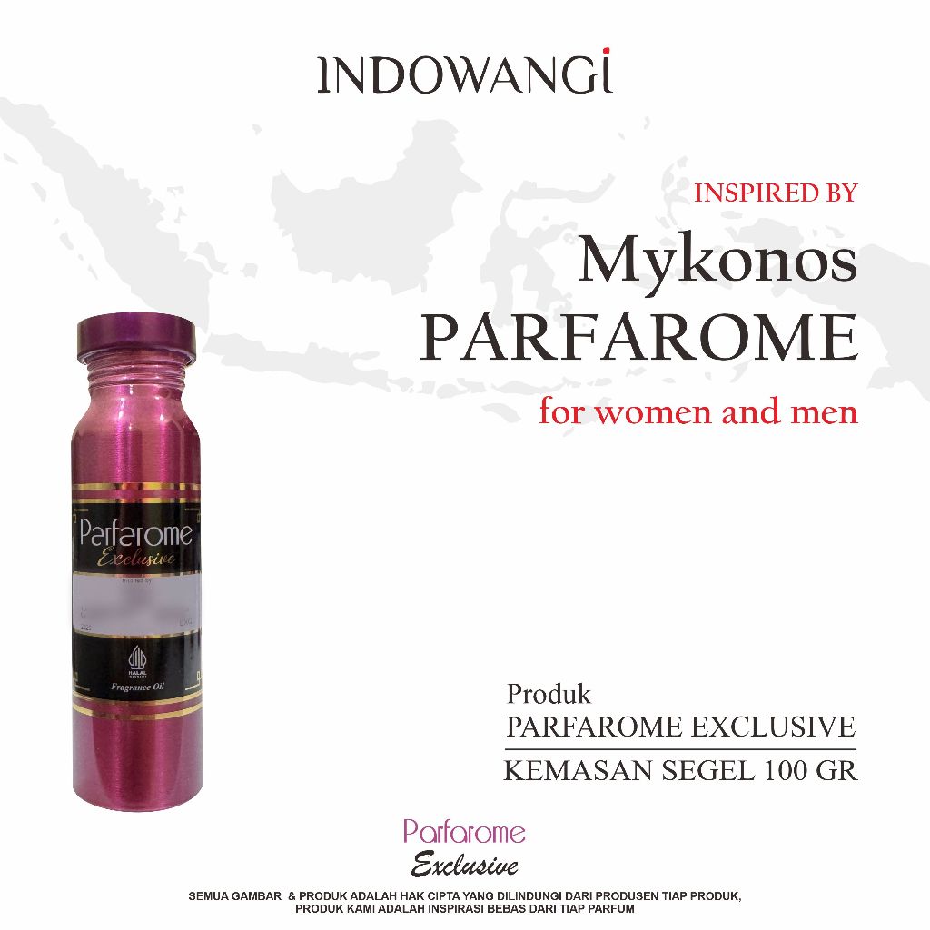 Bibit Parfum Mykonos Produk PARFAROME EXCLUSIVE Kemasan Segel 100GR