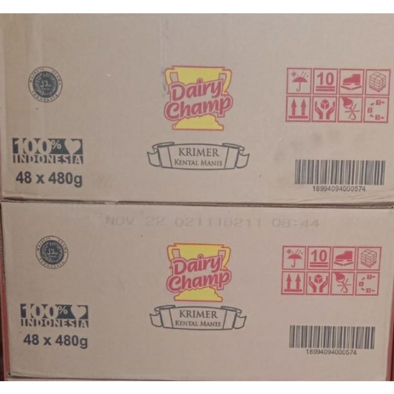 

Susu Kental Manis Dairy Champ 480 KARTONAN