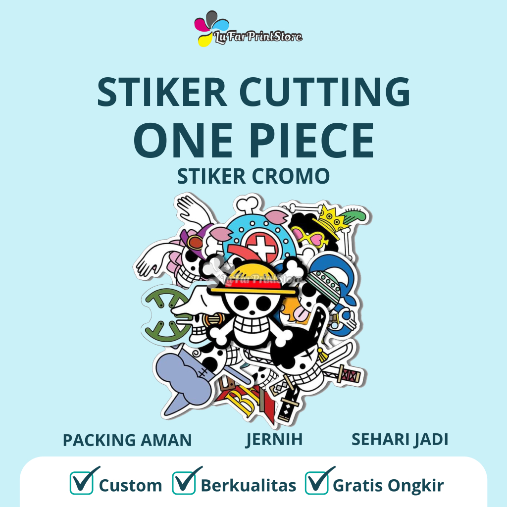 

MURAH STIKER CUTTING ONE PIECE ( ISI 50 PCS ) | STIKER CROMO | STIKER ONE PIECE [ SEHARI JADI ]