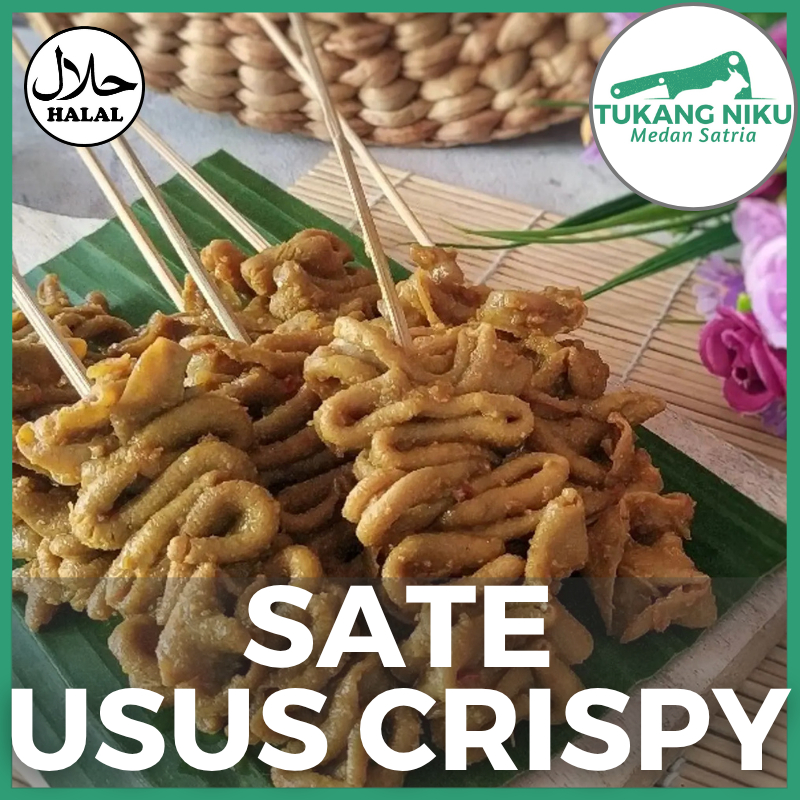 SATE USUS CRISPY FROZEN - PREMIUM MENTAH SIAP GORENG  OLAHAN FOOD CEMILAN BENTO VACUUM VAKUM BEKASI