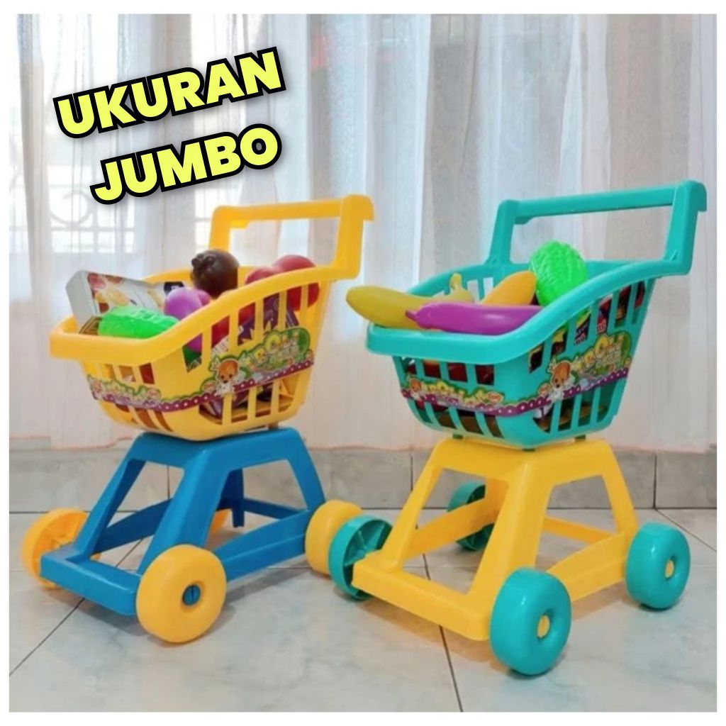 Mainan Troli Belanja Ukuran Besar - Keranjang Jumbo Anak Perempuan