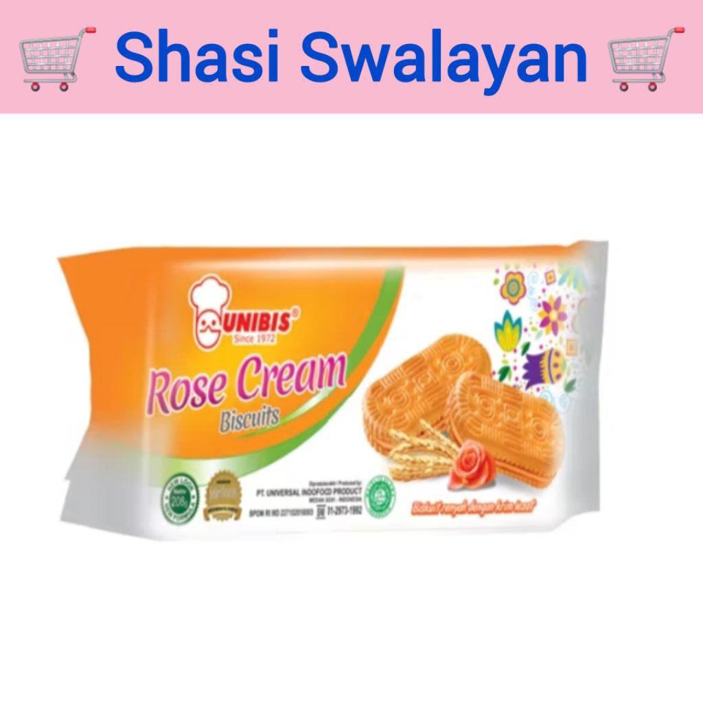 

UNIBIS Biskuit Rose Sandwich 208 gram - Coklat/ Vanila/ Strawberry/ Cappuccino/ Cream/ Nenas