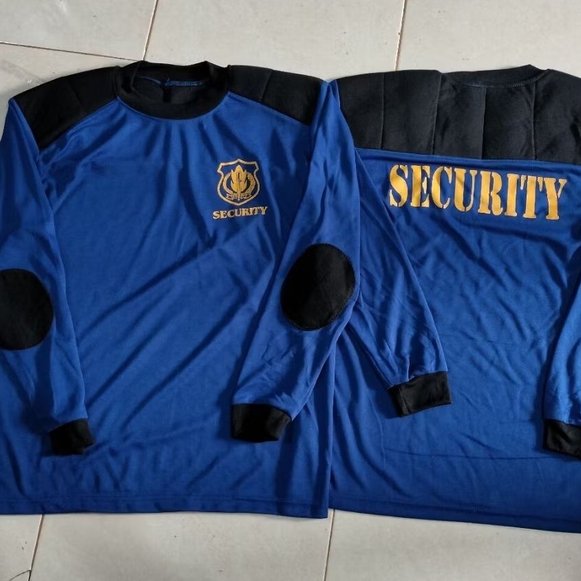 KAOS LENGAN PANJANG SECURITY WARNA BIRU