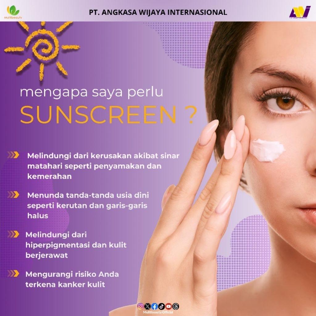 SUNSCREEN MULTIBEAUTY/SUNSCREEN/PENCERAH WAJAH/PELINDUNG WAJAH/NUTRISI WAJAH