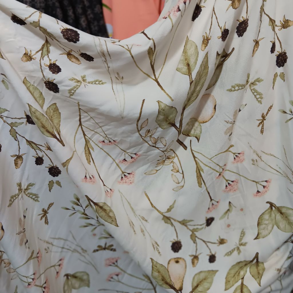 Kain Rayon Premium Lembut Bahan Jahit Adem  JatuhRayon Premium Motif Bahan Baju kain Meteran  Adem J