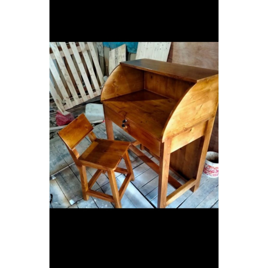 meja kasir 1 laci meja minimalis