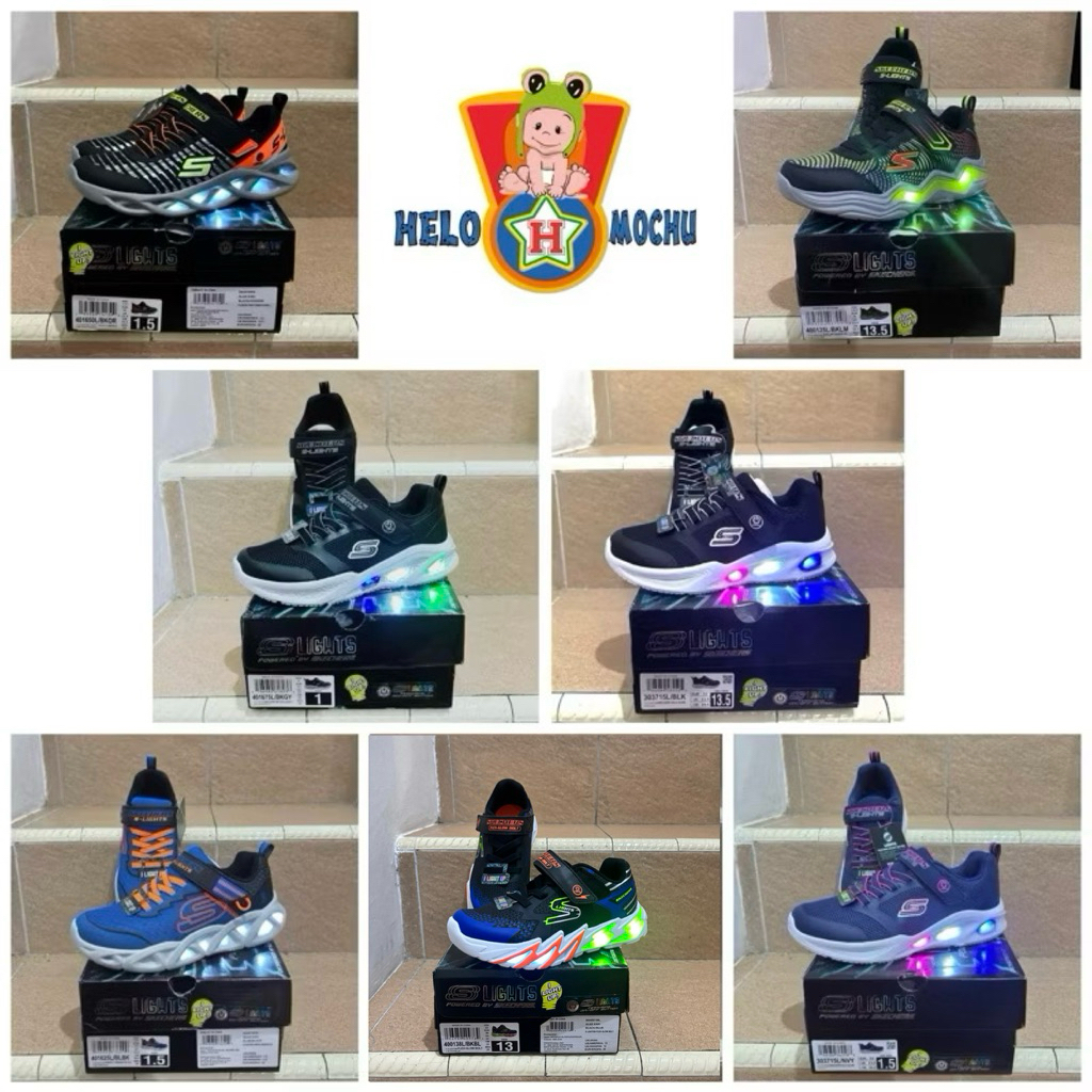 SKECHERS SALE PART 7 UNISEX S Light - BNIB Skechers Kids Sepatu Sekolah Lampu S Lights