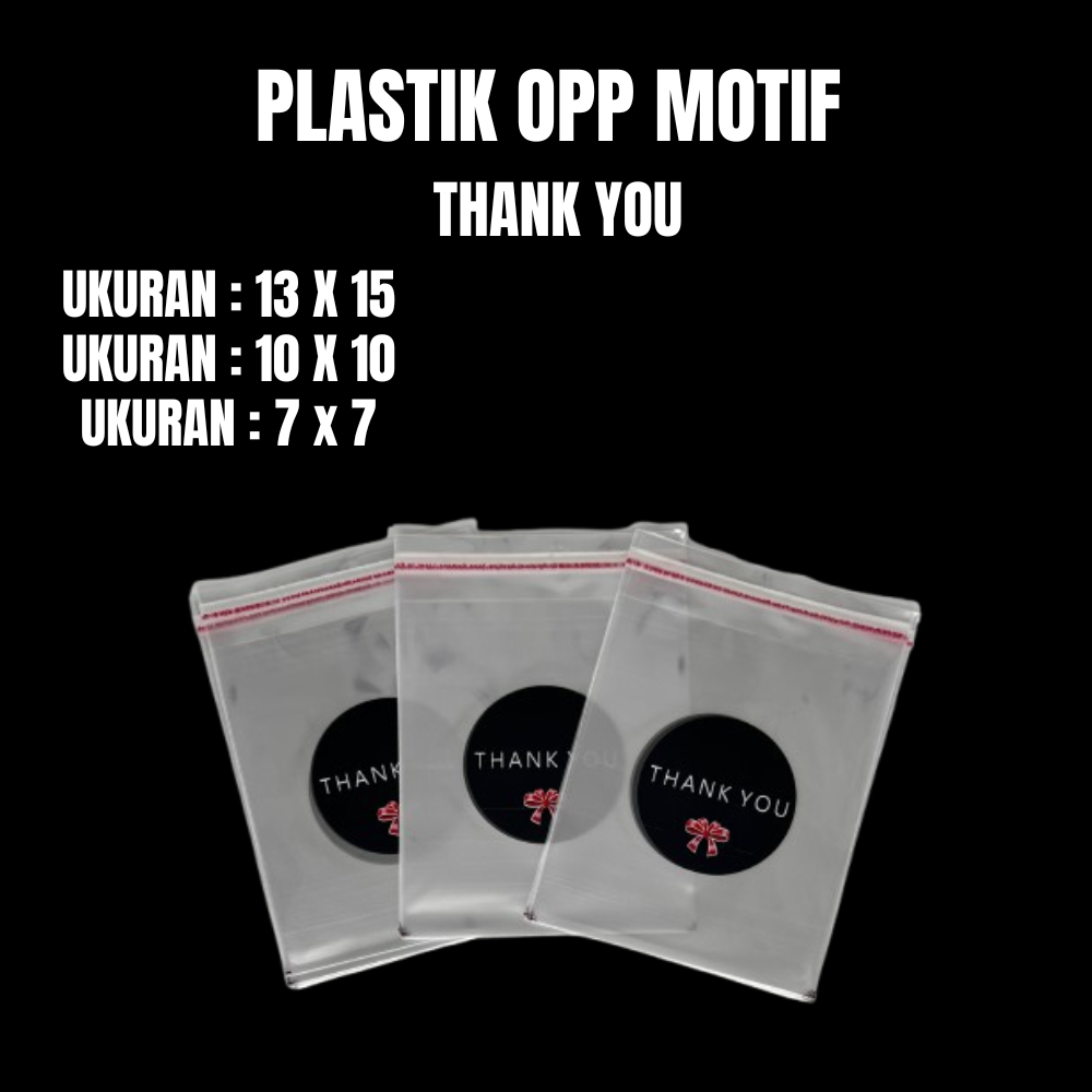 PLASTIK OPP ROTI MOTIF THANK YOU