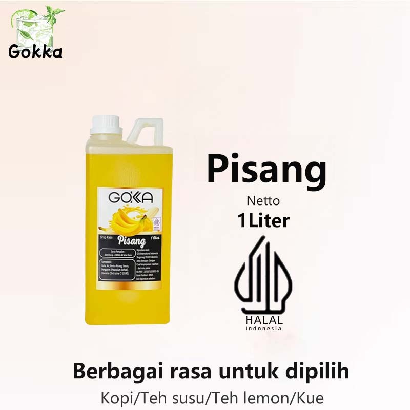 

Gokka Pisang Syarup 1l - Sirup Pisang Gokka - Halal