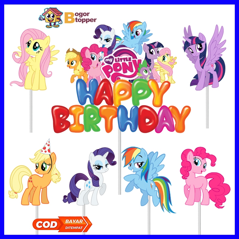 

Kuda pony Topper Karakter Kue Ulang Tahun - Hiasan Karakter Kue Ulang Tahun Happy Birthday Barakallah Fii Umrik