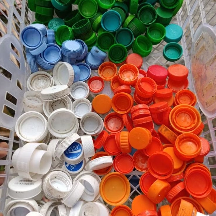 tutup botol plastik bekas mix 50pcs