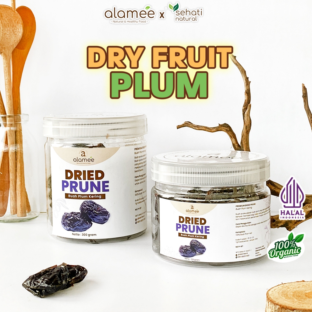 

ALAMEE Dried Prune Cemilan Buah Kering Sehat Buah Plum Kering Rendah Kalori Tanpa Biji PREMIUM 300gr