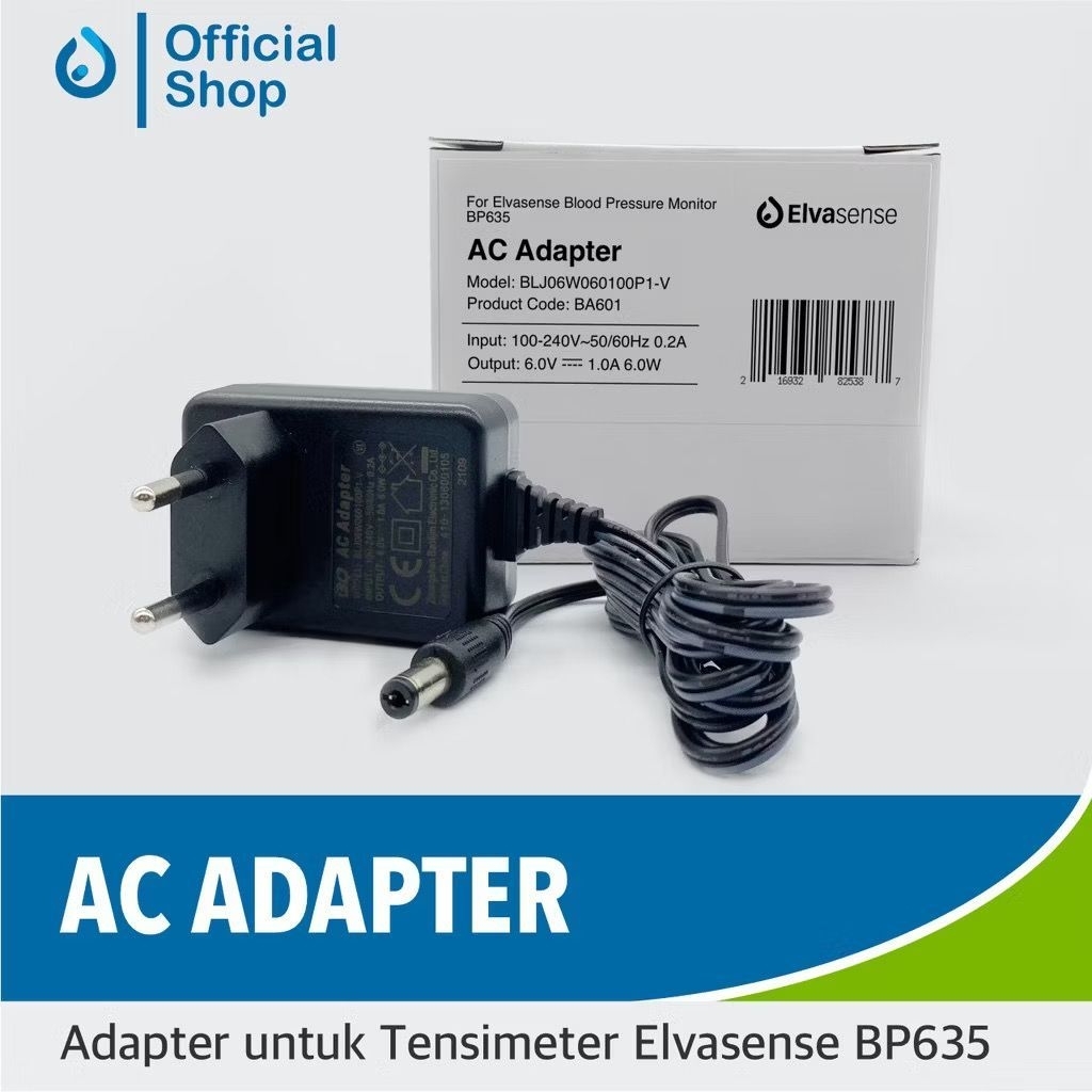 AC Adapter Untuk Tensimeter Elvasense BP635/BP500