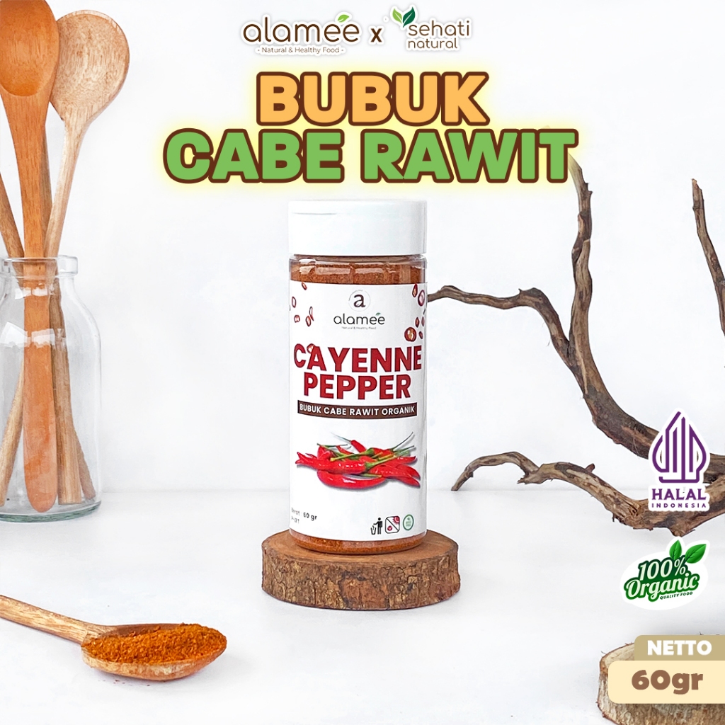

ALAMEE Bubuk Cabe Rawit Cayenne Pepper Seasoning Powder Tanpa Campuran Bumbu Masakan Dapur 60gr