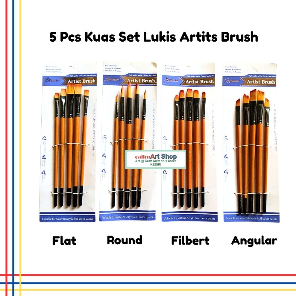 

Kuas Boyixuan Artist Brush ***1 Set isi 5 PCS***