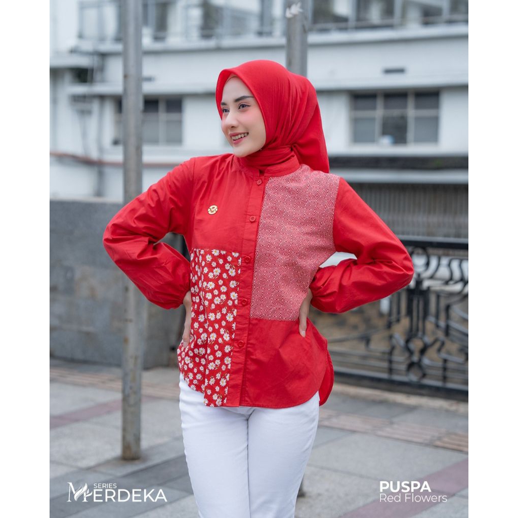 MAREMA - PUSPA BLOUSE BY MAREMA ZALIFA - ATASAN KEMEJA 3 MODEL PREMIUM COTTON