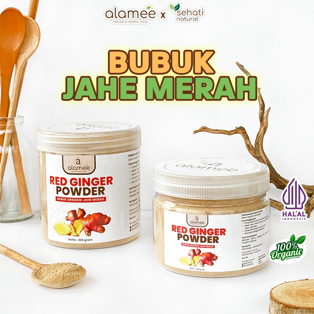 

ALAMEE Red Ginger Powder Premium Minuman Jahe Merah Bubuk Tanpa Campuran Sehat Serbuk Minuman 200gr