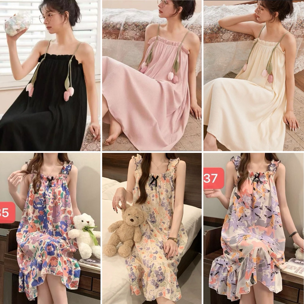 Daster Dress Kenzie Seksi Tali Satu Premium|Daster Import Wanita Baju Tidur Seksi