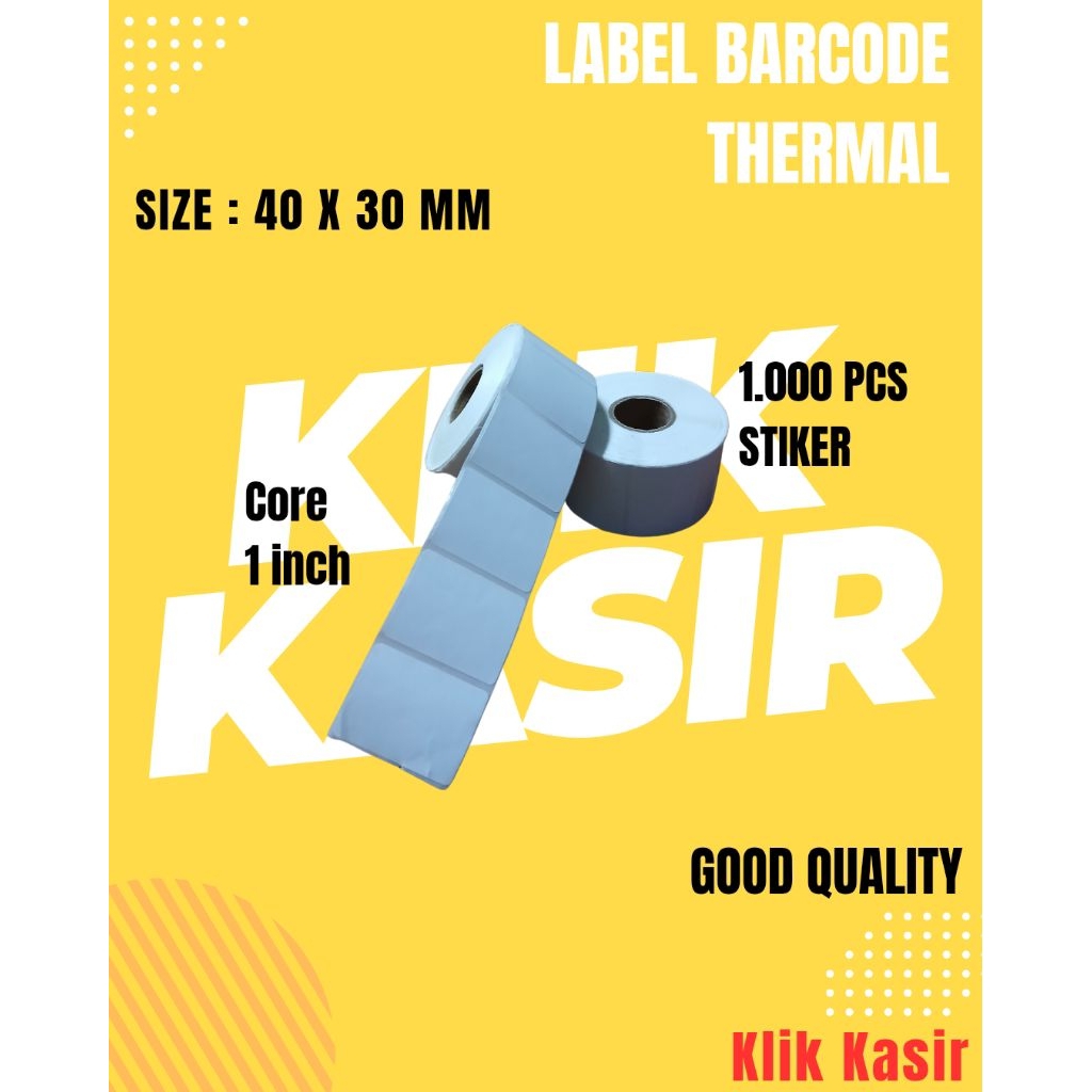 

Label Sticker barcode Thermal uk. 40 x 30 / Sticker barcode / Label harga