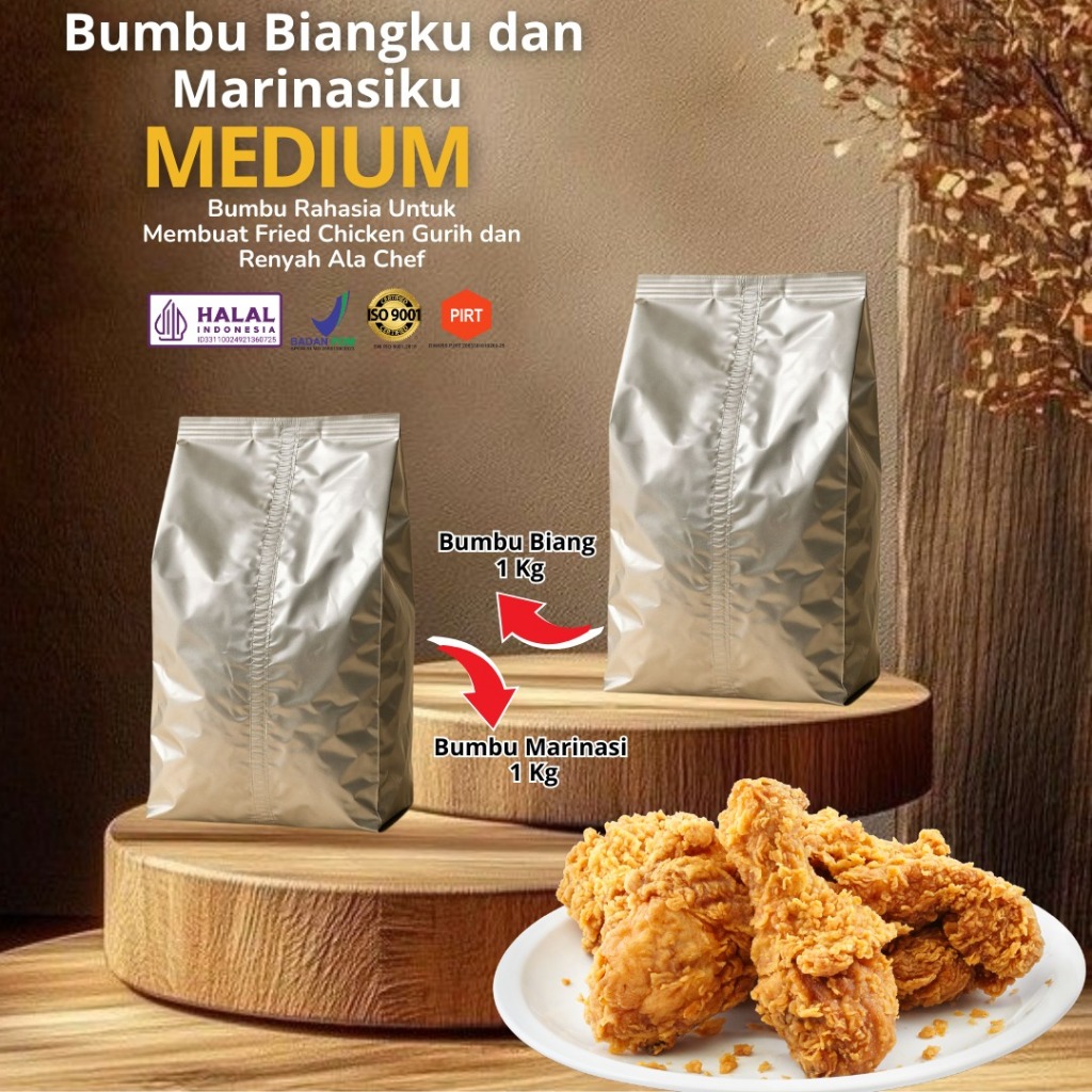 

Paket Bumbu Biang dan Bumbu Marinasi 1kg-Friedchicken-Bumbu Praktis-Tepung-pengempuk- Alifa Food