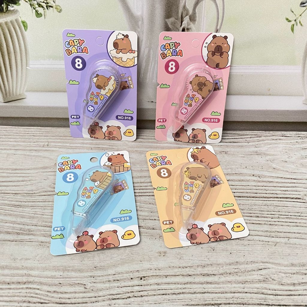 

CORRECTION TAPE SATUAN KECIL CAPYBARA alat tulis sekolah lucu kado unik tipex tipx penghapus tulisan lucu kado unik