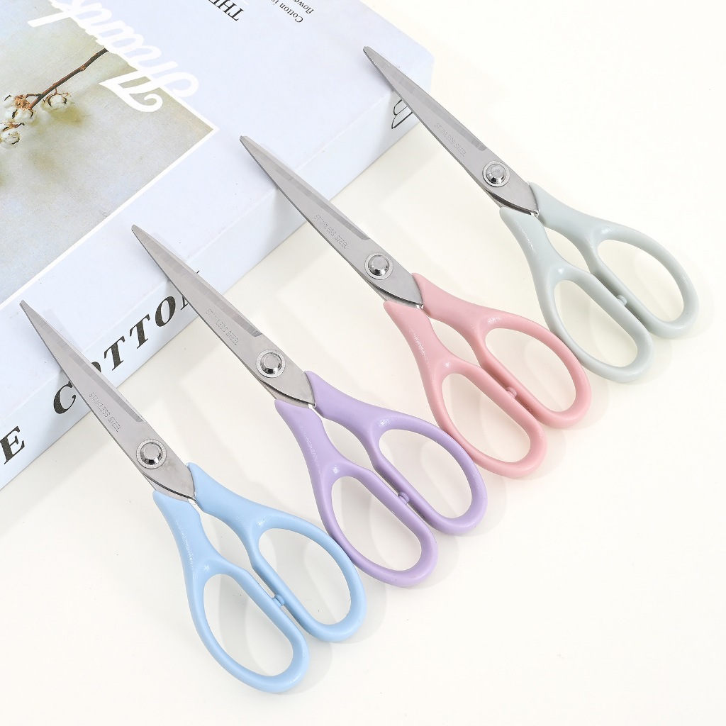 

OL8326 Gunting besar 14 cm Warna Pastel Macaron / Aesthetic Scissor / Anti karat Stainless baja Handy grip