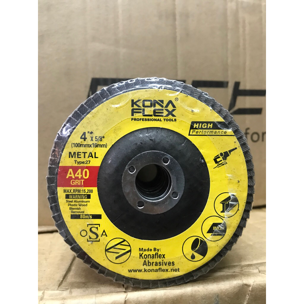 Amplas Susun Gerinda Konaflex Amplas Flap Disc 4” grit 40