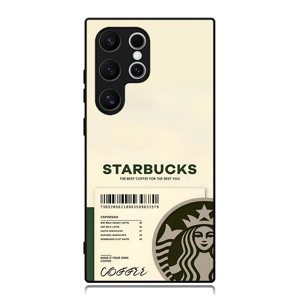Case Samsung S25 S24 S23 S22 S21 S20 Ultra Plus Fe Lite Rubber softcase STARBUCKS Coffee Receipt