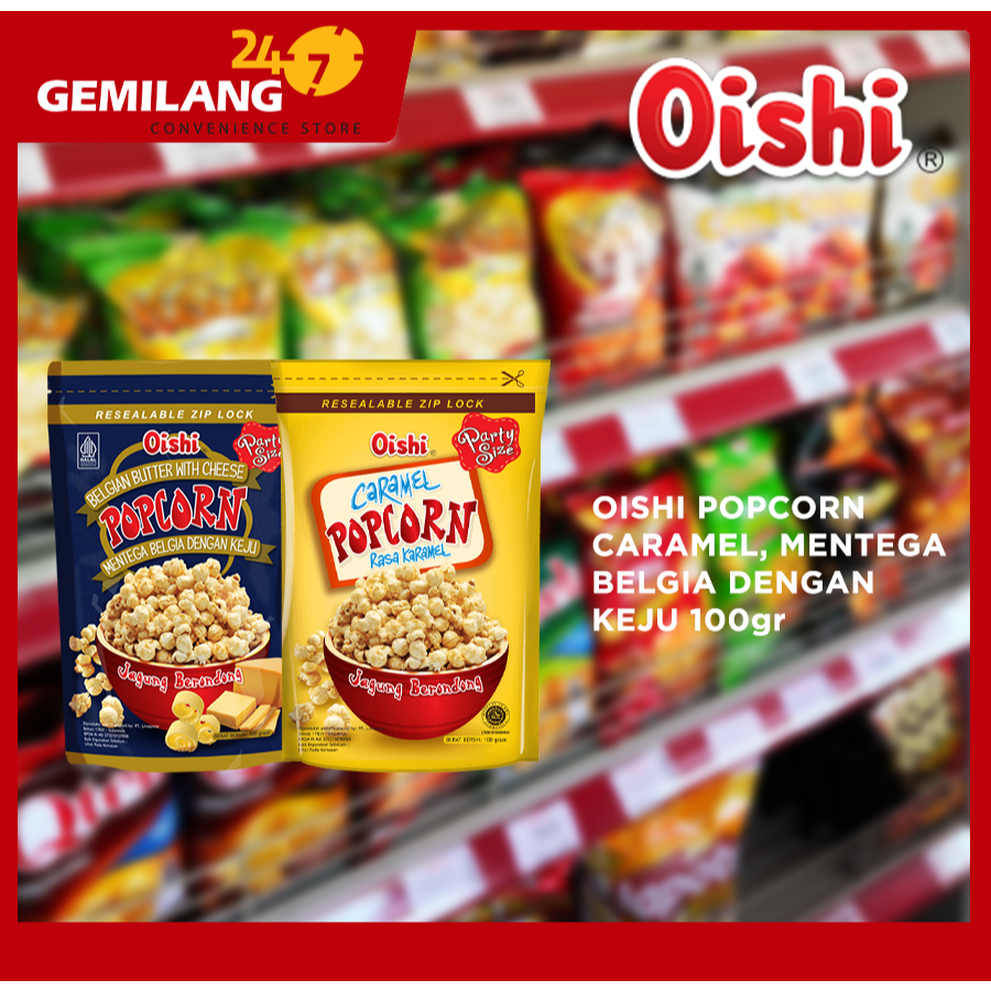 

OISHI POPCORN CARAMEL, MENTEGA BELGIA DENGAN KEJU 100gr
