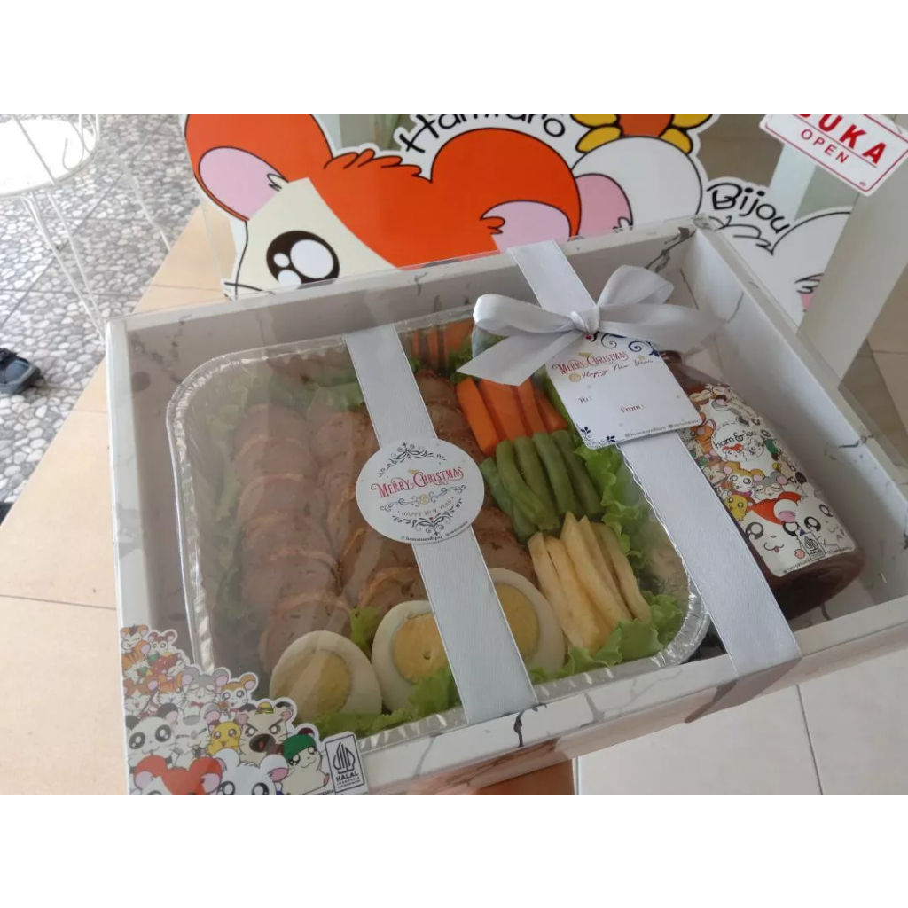 

Food Hampers Marmer putih 32x24x5,5 cm Dus Nasi Hantaran Wedding Catering Eid Natal
